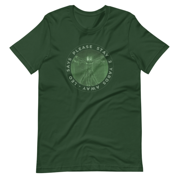 Da Vinci Social Distance - Green - Team Wrong - Short-Sleeve Unisex T-Shirt - Image 2