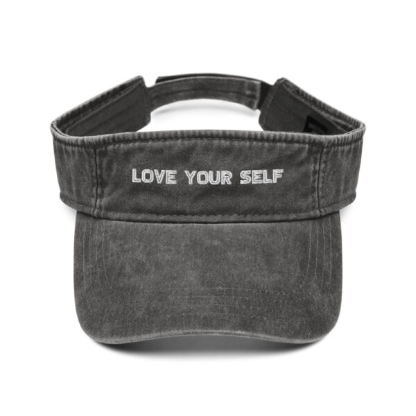 White Logo  - Denim visor - Love Your Self