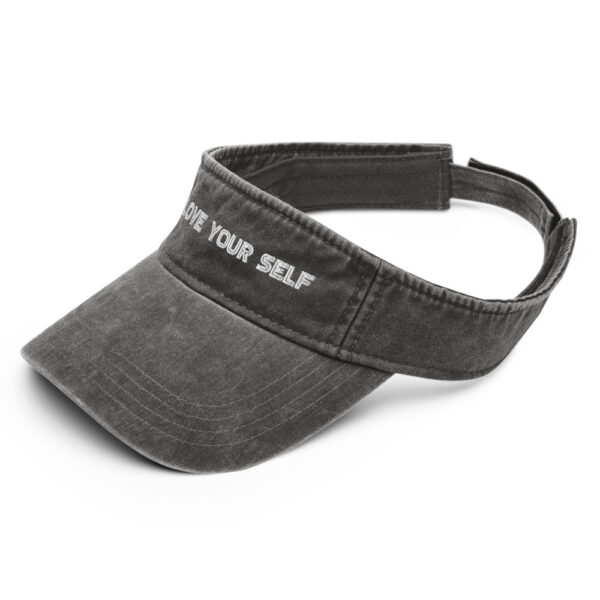 White Logo  - Denim visor - Love Your Self - Image 4