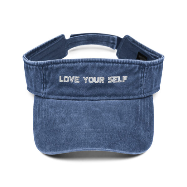 White Logo  - Denim visor - Love Your Self - Image 5